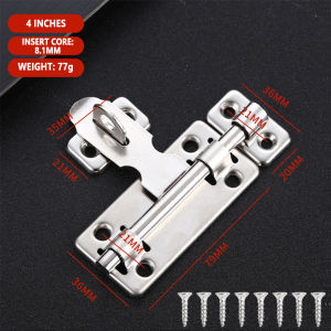 Stainless Steel Bolt Door Latch Heavy Duty Buckle Slide Left/Right For Wooden Doors And Windows Hasp Security Safety Bolt Buckle Right Angle