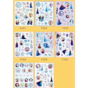 Stiker Karakter Disnei 8 in 1 / Sticker Kartun Princess Isi 8 Lembar / Stiker Anak Karakter DIS NEY