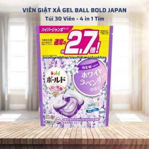 Viên giặt xả Gel Ball Nhật 4in1 túi 110 viên tiện lợi siêu sạch lưu hương dài lâu