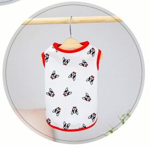 Kakaoppa Dog Clothes Casual Style Cute Dog Printed Vest Breathable Cotton T-shirt for Pet Dog Cat Shih tzu