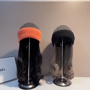 Beanies Hat With Hair Wigs For Women Long Synthetic Wig Warm Soft Ski Knitted Autumn Winter Cap2026