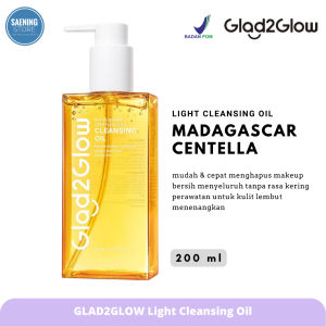 【NEW LAUNCH】Glad2Glow Madagascar Centella Light Cleansing Oil 100ml/200ml g2g micellar water pembersih wajah Penghapus riasan lembut tanpa iritasi Menghapus riasan tahan air dengan cepat dan menyegarkan milk cleanser makeup remove pembersih muka wajah