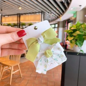 1 Set Sweet Candy Color Bow Hairpins for Girls Children Hair Clips Cute Floral Baby Girls Side Clips Accessories Headdress