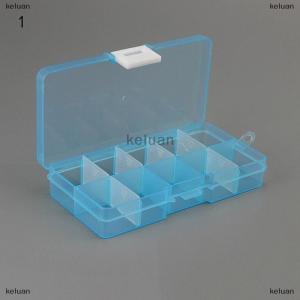 {keluan} Plastic10 Slots Adjustable Jewelry Storage Box Case Craft Organizer Beads