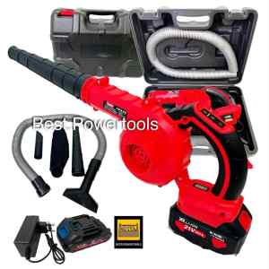 THAKITEC เครื่องเป่าลมไร้สาย บัลเลส ปรับได้ 5 ระดับ 2IN1 เป่า-ดูดฝุ่น  แบตลิเธียม XR 21VMAX ระบบออโต้ ไม่ต้องกดค้างตลอดเวลา อุปกรณ์ครบพร้อมใช้ ที่สุดของเป่าลมดูดฝุ่น รุ่น TKBLXR