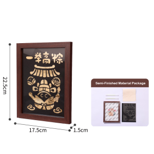 Handmade Gold Foil Art Material Kit Golden Foil Painting Material Package DIY Creative Foil Painting Kit Traditional Craft for Dragon Boat Festival Gifts and Cultural Experience