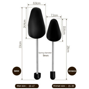 1 Pair Shoe Tree Flexible Stretcher Shaper Spring Type Men and Women Plastic Spring Shoe Extender