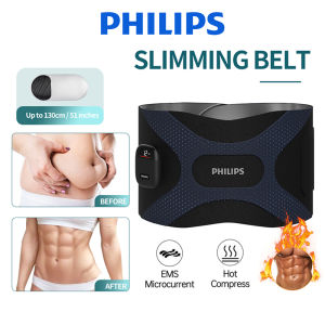 Philips Slimming Belt EMS Waist Trainer Waist mesin urut badan belakang Trimmer Stomach Slim Belt Waist Tightener Girdles for Women Postpartum Belt