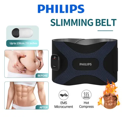 Philips Slimming Belt EMS Waist Trainer Waist mesin urut badan belakang Trimmer Stomach Slim Belt Waist Tightener Girdles for Women Postpartum Belt