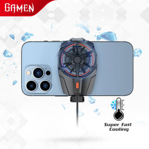 GAMEN Funcooler Fan Cooler Hp Gaming Magnetic Clip RGB Light GMR03 Upgrade Up to 0°C Funcooler Silent Fan Heatsink Kipas Hp dengan Penjepit Original - Garansi 1 Tahun