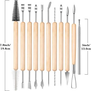 Bộ Dụng Cụ Điêu Khắc Đất Sét 16 Công Cụ Điêu Khắc Đất Sét Công Cụ Gốm DIY Cho Thợ Điêu Khắc CINDY YG
