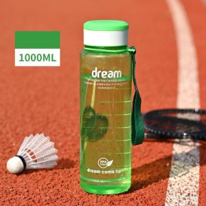 [LAZADY] Large Capacity Tupperware Water Bottle with Handle 800/1100ml Drinking Bottles Straw Cup Pure Color Plastic Sports Water Jug Drinkware BPA Free 7.4