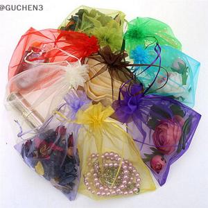 GUCHEN3🦋 SHENGHAN 50 Chiếc Túi Quà Tặng Organza Túi Kẹo Trang Sức Túi Ủng Hộ Đám Cưới Túi Lưới Túi Quà Tặng