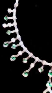 Bellux Luxury Jewelry Series 925 Silver Synthetic Zircon Fashion Style Emerald Green Water Drop Banquet Wedding Party Necklace