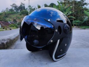 HELM RETRO PILLOT ITALY KEKINIAN PRIA DEWASA WANITA FULL LEHER