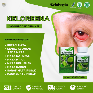 Suplemen Mata Obat Mata Katarak Obat Mata Minus Obat Mata Berlemak Ptreygium Kekuningan Obat Mata Glaukoma Mata Rabun Jauh Dekat Iritasi Mata Pandangan Buram Pandangan Berbayang Saraf Mata Rusak - Keloreena Asli 100% Alami