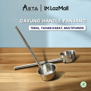 Asta Gayung Stainless Steel Gagang Handle Panjang Irus Tebal Food Grade 55 cm