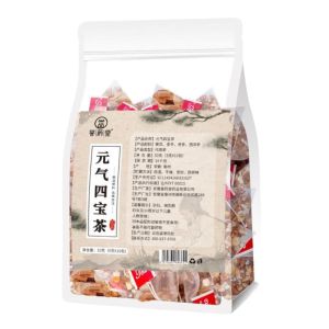 Yuyao Tangtong Ren Tang Vitality Four Treasure Tea a combination of astragalus dwarf lilyturf tuber American ginseng and codonopsis. It is a substitute tea for mens nourishing and health preservation.
