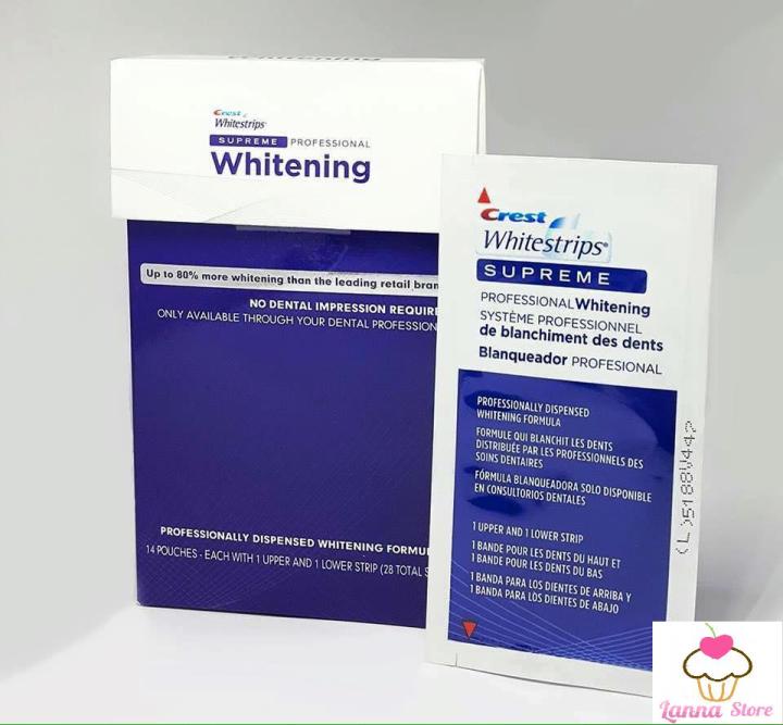[HCM]Miếng dán trắng răng Crest 3D White loại Supreme Professional- Mỹ
