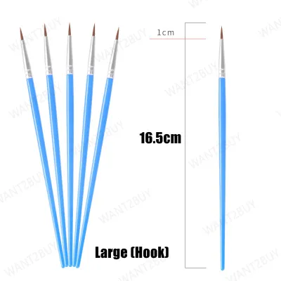 1pcs Nylon Brush Economy Beginner Halal Small Fine Paint Flat Round Brush Watercolor Painting Tool Art Artist Supplies