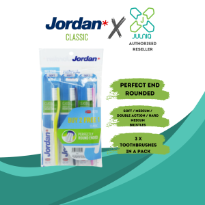 [3 PCS IN A PACK] JORDAN Adult Toothbrush CLASSIC Range