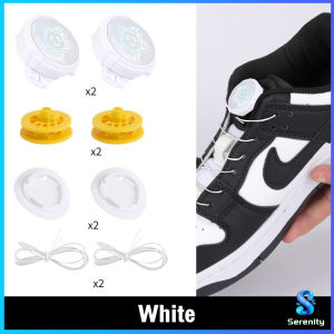 Serenity เชือกผูกรองเท้า เชือกผูกรองเท้าผ้าใบ แบบหมุนอัตโนมัติ ล็อกเร็ว Shoelace