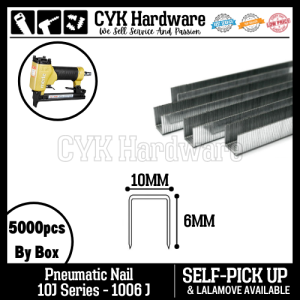 10J 5000pcs Pneumatic Air Staple Nail Stapler Tacker Nailer Gun Paku Tembak 1006 1008 1010 1013 1016 1022 J