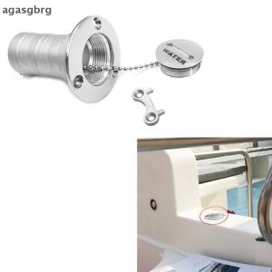 agasgbrg ดาดฟ้าเรือฝาฟิลเลอร์พร้อมกุญแจ316สแตนเลสสำหรับเติมแก๊สดีเซลน้ำมันเชื้อเพลิงน้ำเสียกระจกขัดเรือยางเรือฮาร์ดแวร์ RV