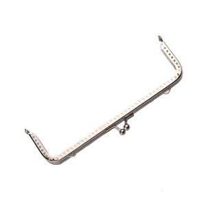 กระเป๋าเงินกรอบสแตนเลสงานประดิษฐ์ทำมือกระเป๋าล็อกตะขอรูปรอยจูบกรอบคลัทช์รูปร่างโค้งรูปครึ่งวงกลมสำหรับทำกระเป๋าเงินกระเป๋ากระเป๋าเงิน