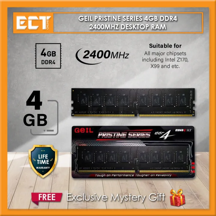 GeIL Pristine Series 4GB DDR4 2400MHz Desktop RAM (PC4-19200)