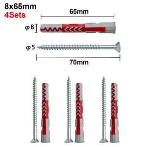 NEMOPH 4Sets Hai màu Vít nở Cây gai răng cưa Nhựa Nylon Nút bịt lỗ khoan trên vách thạch cao  Ổ cắm điện Móc treo tường dành cho tường gạch xốp rỗng