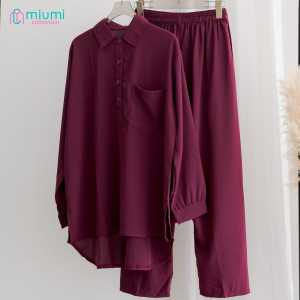 MiumiCollection Setelan Wanita Lengan Panjang One Set Wanita Kalya