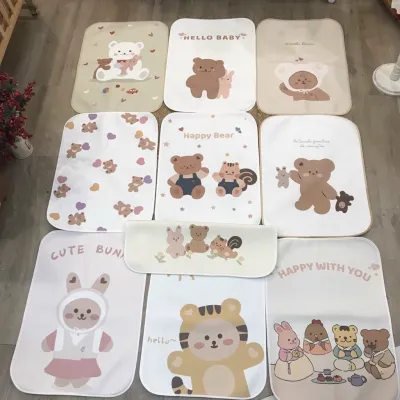 [Chọn mẫu] Tấm lót chống thấm 4D cho bé sơ sinh - Tấm lót thay bỉm 50*70CM