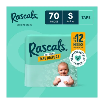Rascals Tape Diaper Small Single - 70 PCS