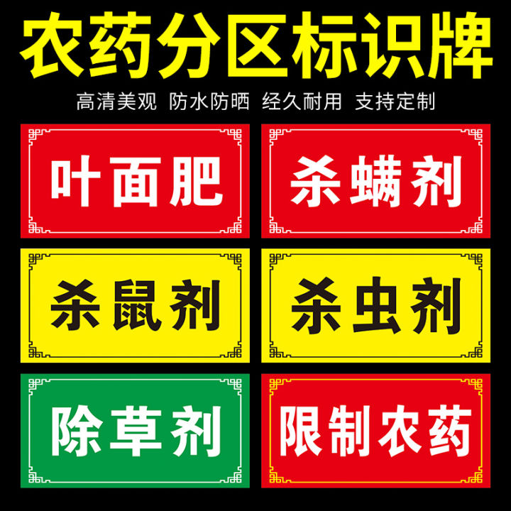 Pesticide classification sign board area sign partition sign ...