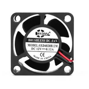 40mm DC Brushless Fan For SXDOOL 40x40x20mm DC 12V 2-Pin Dual Ball Brushless Cooling Fan 6500RPM