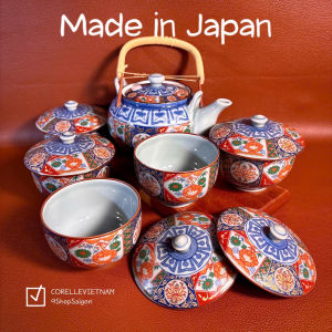 [Hàng Hiếm Japan 100% New] Full Bộ Ấm Trà + 5 Chén Trà Ngũ Sắc Rất Đáng Sưu Tầm