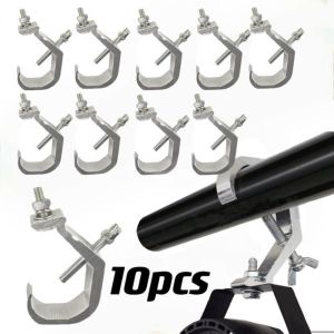 XENMART 10pcs/set Aluminum Alloy Stage Light Hook with Rotating Button Adjustable Spotlight Fastener Useful Convenient Lamp Clamp Lighting Equipment Accessories