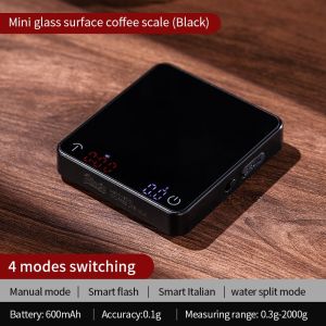 BINCOO Coffee Scale Smart Timing Scale Compact Mini Portable Coffee Scale Precision 0.1g