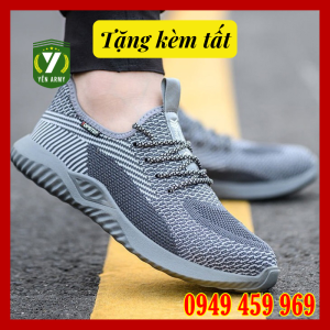 Giày Bảo Hộ Lao Động Nam Thể Thao CANARY 819 Siêu Nhẹ - Chống Đinh Chống Cắt - Tặng Kèm Tất Chân