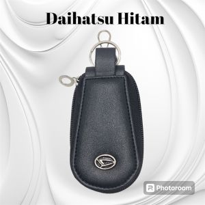 Dompet Gantungan Kunci Mobil Motor STNK Terbaru Model Seleting Keliling dengan Logo Bahan Kulit Sintetis