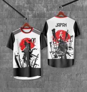 เสื้อฟุตบอลญี่ปุ่น เสื้อฟุตบอล japan พิมพ์ลายทั้งตัว JP-005