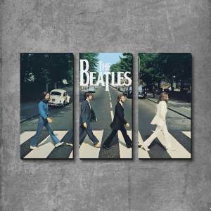 Poster Kayu MDF 1 Set 4pcs 153 - POSTER DINDING KAYU BAND THE BEATLES HIASAN DINDING KAMAR AESTHETIC PAJANGAN RUMAH MINIMALIS 1 SET 45X30CM PERLENGKAPAN KAMAR DEKORASI RUANG TAMU WALL DECOR