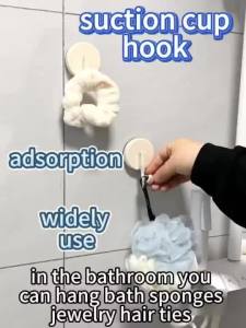 [4 Pack] Vacuum Suction Cup Hooks Waterproof Towel Hanger Hook Bathroom Door Suction Holder Heavy Duty Clothes Hook 真空吸盘挂钩防水毛巾挂钩浴室门吸盘架重型衣钩 吸盘挂钩