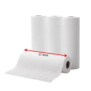 Disposable Kitchen Dish Cloth Roll White 100 Sheets Soft Nonwoven Fabric Wet Dry Use Cleaning Rags