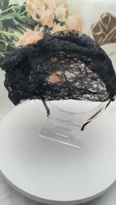 Ren nửa hat hairband cho nữ Pháp Bowknot hairhoop thanh lịch ĐầM Dạ HộI Headband Phụ kiện tóc hóa trang cổ điển