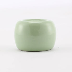 Minimalist Ceramic Toothbrush Holder Stand Ring Base Single Toothbrush Storage Bathroom Organizer