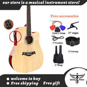 กีตาร์โปร่ง41นิ้ว มีจูนเนอร์ในตัว ปรับได้เยอะ เสียงดีเล่นง่าย คอเล็กด้วย พร้อมกระเป๋ากีต้าร์และสายสะพา +แอมป์กีตาร์ไฟฟ้า