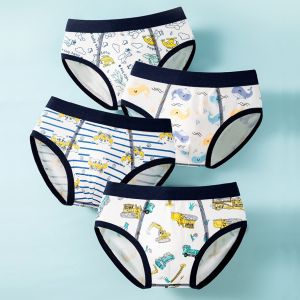 ชุดชั้นในเด็กผู้ชาย ANK ลายการ์ตูนสุดเท่ไม่ซ้ำกัน ผ้าฝ้ายผสม สำหรับเด็กอายุ 2-12 ปี สีสดใส ผ้านุ่ม ยืดหยุ่นดี ใส่สบาย ไม่อึดอัด ขอบเอวไม่รัด มีให้เลือกหลายไซส์ (M–3XL) ใน 1 แพ็คมี 4 ตัว