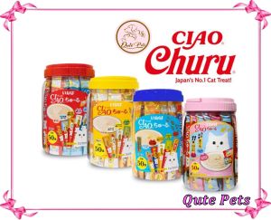 Ciao Churu 50 sticks for Cats | Cat Treats | Chicken | Tuna | Seafood | Collagen